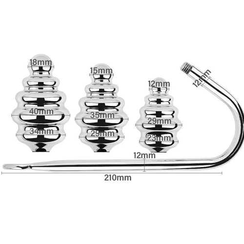 Ribbed Set 8826 Anal Hook Screw-in GreatBenefit 1006